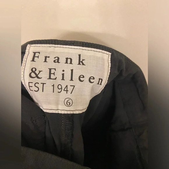 Frank & Eileen Blackstone Utility Pant Italian Twill Washed Black Size 6 - Picture 5 of 9